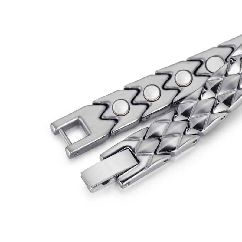 Rainso Couple Stainless Steel Effective Magnetic Bracelets Benefits