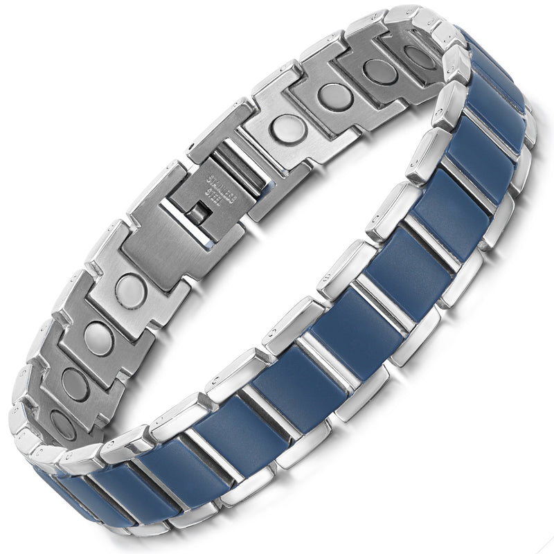 Rainso Powerful Blue Paint Effective Full Magnetic BraceletsRainso Powerful Blue Paint Effective Full Magnetic Bracelets
