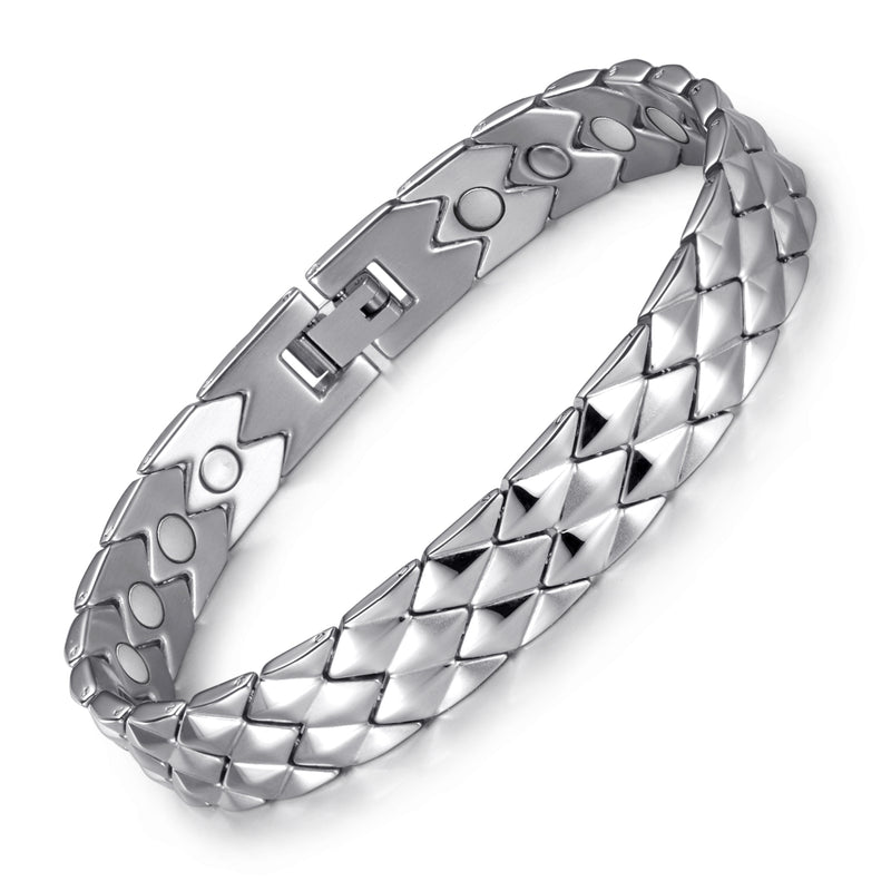 Rainso Couple Stainless Steel Effective Magnetic Bracelets Benefits