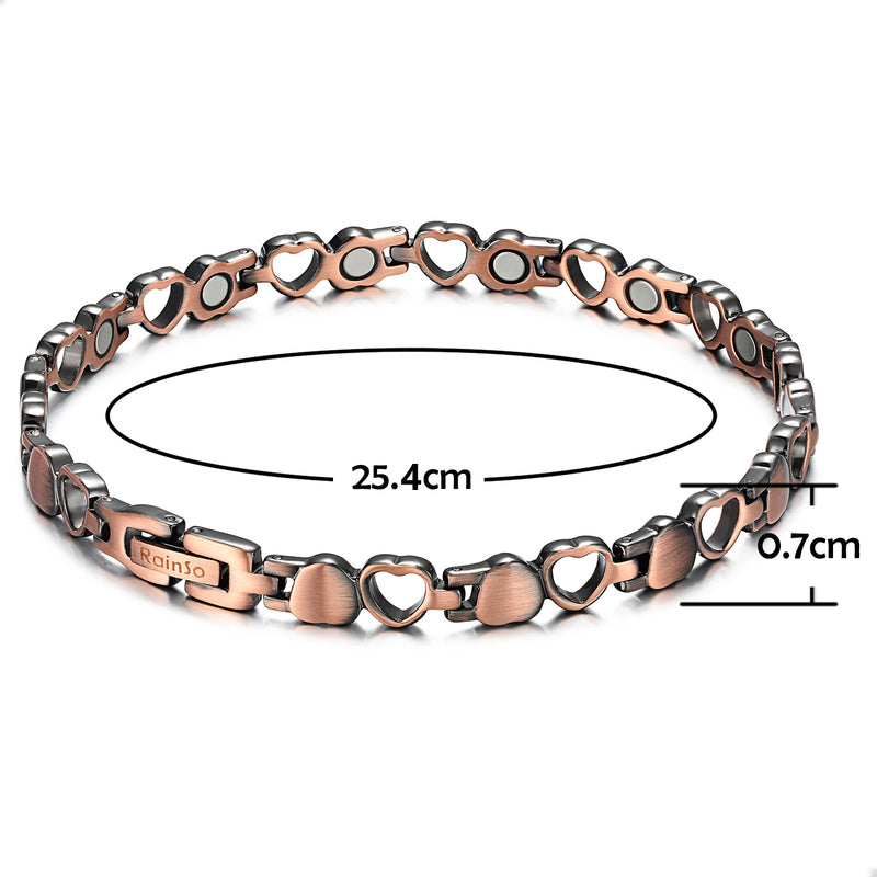 Rainso Pure Copper Magnetic Therapy Bracelet for Arthritis