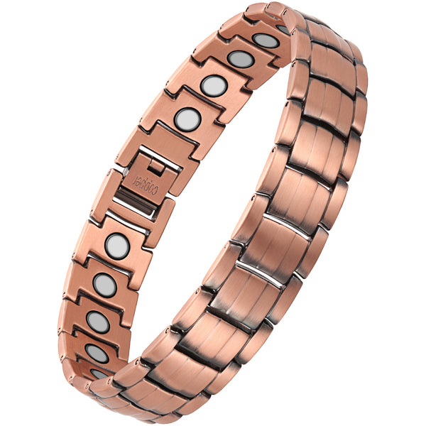 Rainso Powerful Healing Copper Men Magnetic Bracelet