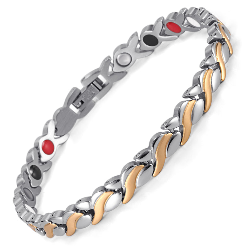Pain and Inflammation Couple Magnetic Bracelet Relieve Stainless Steel
